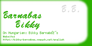 barnabas bikky business card